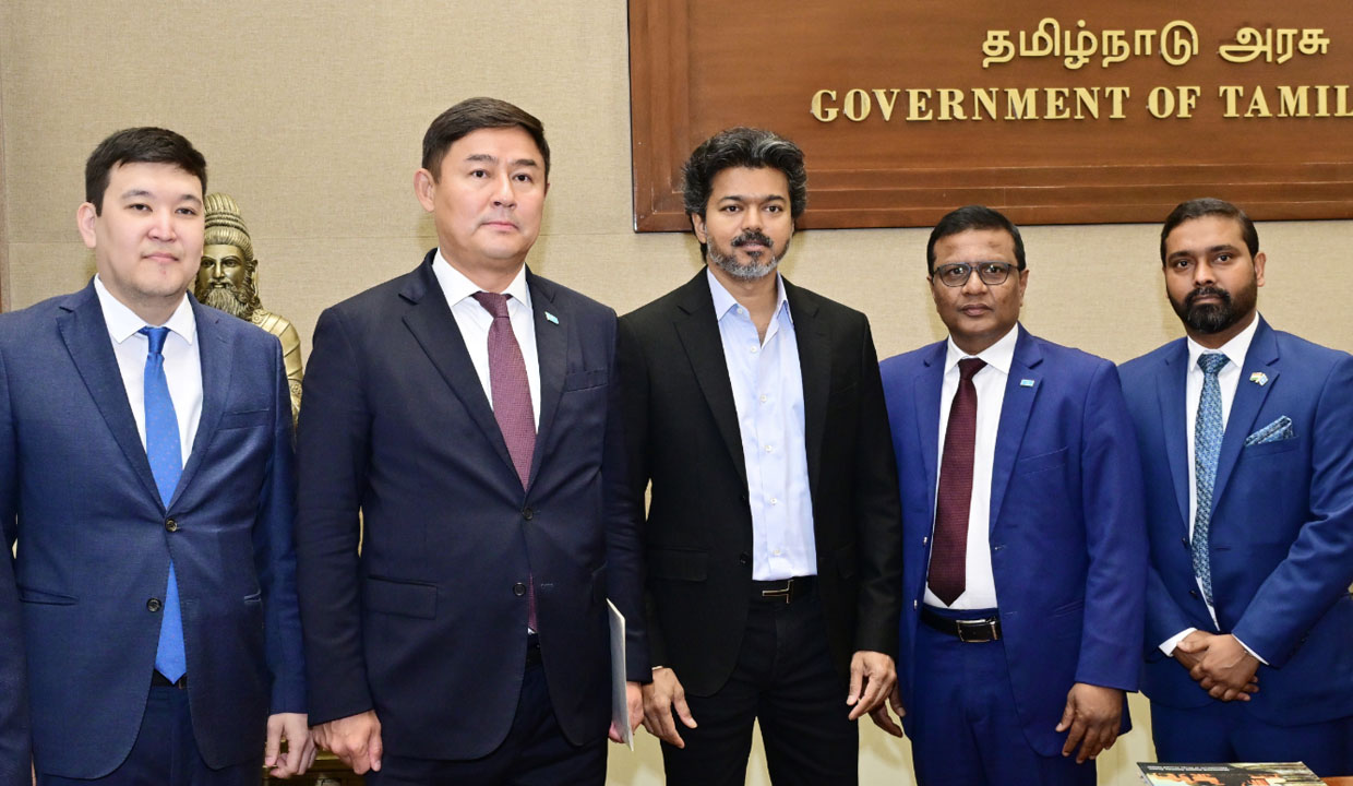 முதல்வர் விஜய்யை சந்தித்த கஜகஸ்தான் தூதர்: முதலீடு, தொழில் ஒத்துழைப்பு குறித்து முக்கிய பேச்சுவார்த்தை